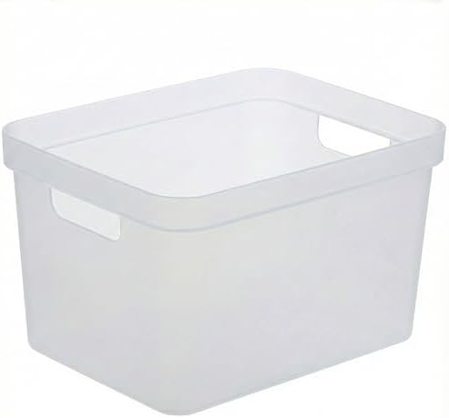 BINO | Plastic Storage Bins, 16 Liter - 2 Pack, Frosted | THE MODERN COLLECTION | Plastic Bins for Organization | Woven Storage Baskets for Organizing | Pantry Shelf Organizer Basket Container Bin - Image 6