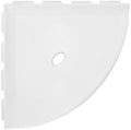 Questech 10" Corner Shower Shelf - Lugged for New Construction, Shower Organizer for Tiled Walls, Corner Caddy Soap Dish Bathroom Storage, Metro Lugged, Bright White Matte by Questech
