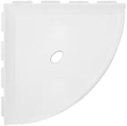 Questech 10" Corner Shower Shelf - Lugged for New Construction, Shower Organizer for Tiled Walls, Corner Caddy Soap Dish Bathroom Storage, Metro Lugged, Bright White Matte by Questech