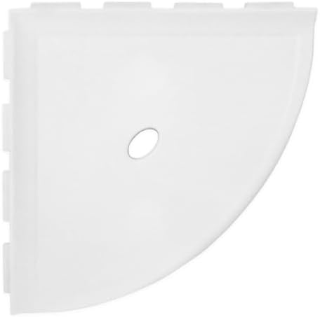 Questech 10" Corner Shower Shelf - Lugged for New Construction, Shower Organizer for Tiled Walls, Corner Caddy Soap Dish Bathroom Storage, Metro Lugged, Bright White Matte by Questech