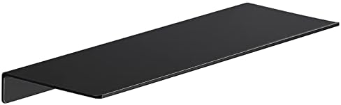 Danpoo 16 inch Floating Shelf for Wall Organizer & Storage, Mini Display Shelf, Metal Wall Shelf for Bathroom, Living Room, Kitchen, Bedroom(Matte Black) by Danpoo-ForYourHome