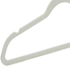 Amazon Basics Slim Velvet Non-Slip Space Saving Suit Clothes Hangers, Closet Organizer, Sturdy Construction, Ivory/Rose Gold, 50-Pack - Image 4