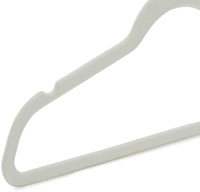 Amazon Basics Slim Velvet Non-Slip Space Saving Suit Clothes Hangers for Closet Organization, Ivory/Rose Gold, 100-Pack - Image 4