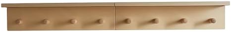 Entrance Coat Rack ，Coat Hooks, Wall-Mounted Wooden Hook Rack, Wall-Mounted Shelves are Very Suitable (Birch Color Finish—A-2) - Image 2