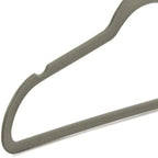 Amazon Basics Slim Velvet Non-Slip Space Saving Suit Clothes Hangers, Closet Organizer, Gray/Silver, 50-Pack - Image 7
