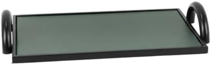 Decorative Tray Rectangular Metal Shelf Tray with Clean Finish and Sturdy Sides Simple Storage Tray for Catchall Use and Display Suitable for Hallway entryway Kitchen Bedroom, Green by MYCENSE