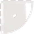 Questech 10" Corner Shower Shelf - Lugged for New Construction, Shower Organizer for Tiled Walls, Corner Caddy Soap Dish Bathroom Storage, Metro Lugged, White Polished by Questech