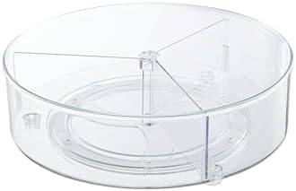 11" Lazy Susan Organizer with 3 Dividers for Cabinet Pantry by Roninkier