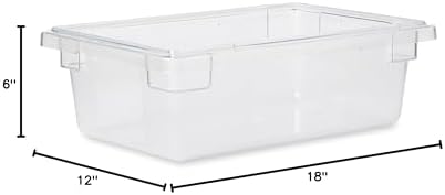 Rubbermaid Commercial Products Polycarbonate Food Storage Box/Tote, 3.5 Gallon, Clear, for Restaurant/Kitchen/Cafeteria (Pack of 6) - Image 6