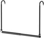 Hanging Closet Rod Adjustable Width Height Closet Rods For Hanging Clothes Black Closet Extender Hanging Rod Clothes Space-Saving Hanging Bar Organizer by Luvenia