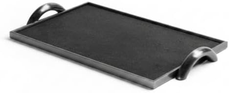 Decorative Tray Rectangular Metal Shelf Tray with Clean Finish and Sturdy Sides Simple Storage Tray for Catchall Use and Display Suitable for Hallway entryway Kitchen Bedroom, Black Suede by MYCENSE