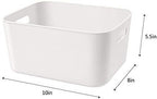 Plastic Storage Bins,Versatile Kitchen Pantry Organization and Storage,for Plastic Storage Container Under Bed,Under Sink Bathroom Organizer (1 Pack Medium, White) - Image 7