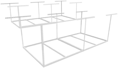 FLEXIMOUNTS 4x8 Overhead Garage Storage Rack, 2 Pack, White by FLEXIMOUNTS