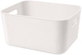 Set Of 6 Plastic Storage Bin,11.5×8.6×5.5Versatile Kitchen Pantry Organization and Storage,for Plastic Storage Container Under Bed,Under Sink Bathroom Organizer (White,6 Pack Medium by Amyup