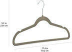 Amazon Basics Slim Velvet Non-Slip Space Saving Suit Clothes Hangers, Closet Organizer, Gray/Silver, 50-Pack - Image 6