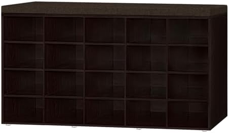 DINZI LVJ Shoe Storage Bench, 20-Cubby Shoe Rack Bench with Cushion by DINZILVJ