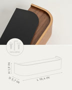 Kazai. Key Holder 'Toke' | Minimalist Key Hook Design from Berlin | Modern Key Holder Wall Mount with Wooden Shelf | Key Rack for Wall as Entryway Organizer | Walnut - Image 6
