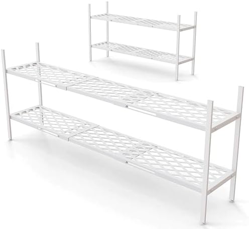 Shoe Rack, 45.6" Expandable Shoe Storage Organizer for Closet - Stackable by Nijoam