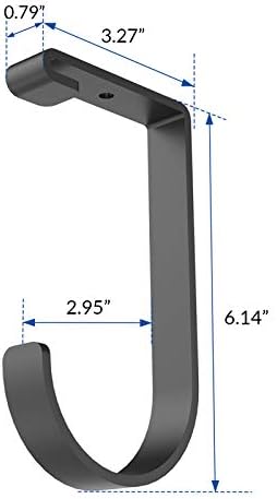 FLEXIMOUNTS 4 Pack Add-On Storage Flat Hooks, Black - Image 2