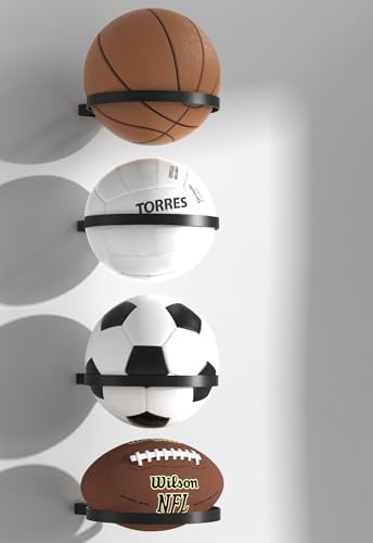 Garage Ball Storage Rack, Wall Mount Holder Space Saving for Basketball - Image 2
