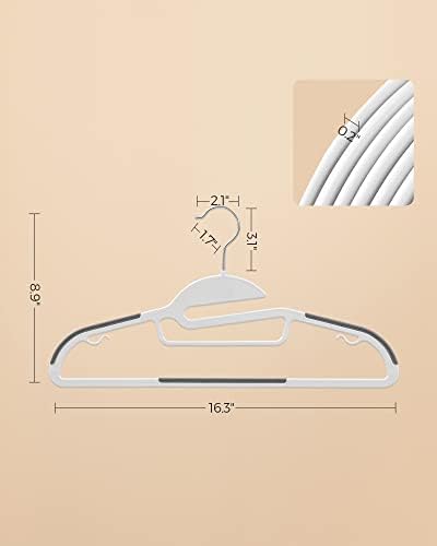 SONGMICS 50 Pack Coat Hangers, Heavy-Duty Plastic Hangers, U-Shaped Opening - Image 5