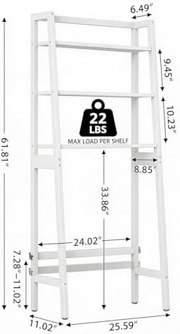 Over The Toilet Storage, Wooden 3-Tier Over-The-Toilet Rack Bathroom Space Saver Organizer, Freestanding Above Toilet with Toilet Paper Holder and Hooks (White) - Image 2
