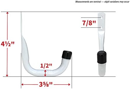 Shepherd Hardware 8096E Heavy Duty Steel Garage Storage Utility Hooks, 3 Sizes, 6 Pack, White - Image 6