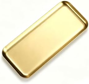 Small Gold Tray, 8.7 Inch Stainless Steel Serving Tray by VCREATC-VCREATEFORCUSTOMER