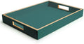 SANZIE Leather Tray Desktop Storage Organizer, Rectangle Valet Tray, Green by SANZIE
