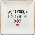 Lolli Gifts Jewelry Dish Tray, Best Grandma Mother's Day Birthday Gifts from Grandkids Ceramic Jewelry Tray for Rings Earring Bracelet Necklace, Grandmother Gift Trinket Dish for Women by Unknown