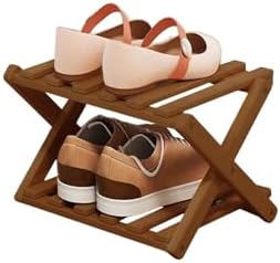 YYW Bamboo Shoe Rack, Foldable Vertical Free Standing Shoe Storage Shelf by YYW
