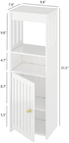 5-Tier Narrow Bathroom Cabinet, 9.8" W X 31.5" H - Image 3