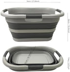 SAMMART Pack of 2 Collapsible Plastic Laundry Basket & Clothes Hamper, Comfort Non-Slip Handle, Foldable Storage Organizer with Space Saving Design, Portable Pop Up Container for Indoor and Outdoor - Image 4