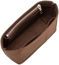 Doxo Small Purse Organizer Insert for Handbags, Felt Neverfull BB Organizer Insert,Mini Tote Bag Organizer with Zipper Pocket, Fit Neverfull BB Longchamp Xtra Energy S and More, Brown-XS by Doxo