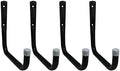 Shepherd Hardware 8090E Heavy Duty Steel Garage Storage/Large Utility Hooks, 4 Pack,Black by Shepherd