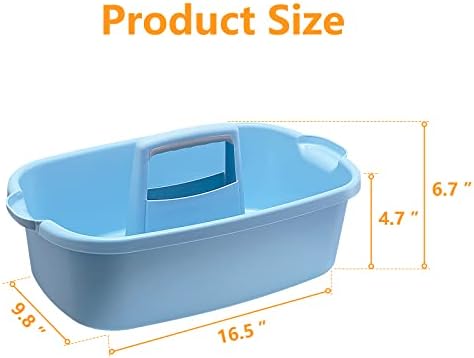 Goderewild Multi-Purpose Plastic Cleaning Caddy with Handle, Shower Caddy Organizer/Storage Basket/Totes Portable for Bathroom Supplies, Cleaning Products, Under Sink Tool, Housekeepers (Blue) - Image 2