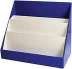 Classroom Keepers Sturdy Cardboard Book Shelf, 3-Tiered, Blue, 17" H x 20" W x 10" D, 1 Unit by Displays2go