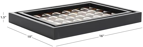 SAFAVIEH Home Collection ANI Ivory & Brown Tray Set 2 (Fully Assembled) - Image 4