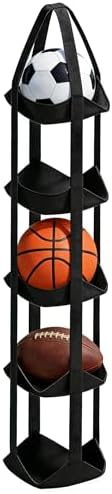 5-Tier Hanging Organizer with Hook | 60-Inch Over The Door & Wall Storage | 5 Deep Pockets for Sports Gear, Shoes, Toys, Books | Space Saver for Bedroom, Closet, Dorm, Entryway (4, Black) - Image 5