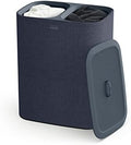 Joseph Joseph Tota 90 liter/23.8 gallon Laundry Hamper Separation Basket with lid, 2 Removable Washing Bags with Handles - Dark Blue by Unknown