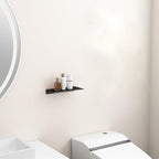 Danpoo 8 inch Small Floating Shelf for Wall Organizer & Storage, Mini Display Shelf, Metal Wall Shelf for Bathroom, Living Room, Kitchen, Bedroom(Matte Black) - Image 6