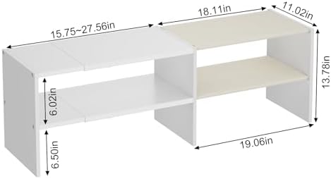 X-cosrack Long White 11.02″Shoe Rack for Closets, Stackable and Expandable Shoe Organizer, Suitable for Entryways, Garages, Storage Shelves Made of MDF, Oxford Cloth and Iron - Image 3