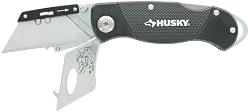 Husky Folding Sure-Grip Lock Back Utility Knives Multi Pack (3 Piece Set: 3 x Husky Knives w/ Blades) (Colors Vary) - Image 3