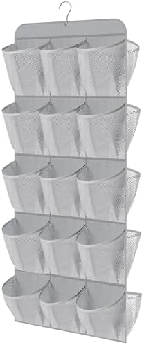 MISSLO 30 Large Pockets Dual Sided Hanging Shoe Organizer for Closet with Rotating Hanger Hanging Shoe Shelves, Grey by MISSLO