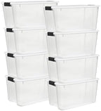 Sterilite Ultra Latch Box with Lids for Home and Office, 70 Quart, 8-Pack by Sterilite