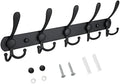 TICONN Wall Mounted Coat Rack, Five Heavy Duty Tri Hooks All Metal Construction for Jacket Coat Hat in Mudroom Entryway (Matte Black, 1-Pack) by TICONN