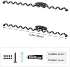 NiHome Wall Mounted Metal Jewelry Organizer Racks for Necklaces, Earrings, Bracelets, Rings, Decorative Display Wave Design Storage Holders for Bedroom, Bathroom, Kitchen, Entryway (2-Pack, Black) - Image 7