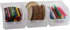 ReadySpace Extra-Small Stackable Plastic Storage Bins, 12-Pack, Clear - Image 5