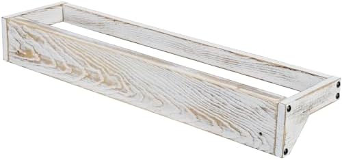 MyGift 4pc White Washed Wood Shoe Rack, Wall Mounted, Holds 8 Pairs - Image 6