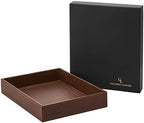 GALLAWAY Leather Valet Tray for Men - Nightstand Organizer EDC Tray for Wallet and Keys - Bedside Dresser Catch All Dump Key Bowl for Entryway Table, Dark Brown - Image 4